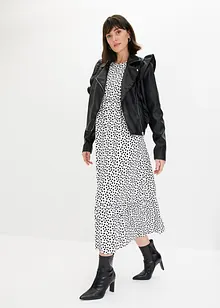 Robe midi en crêpe texturé, bonprix