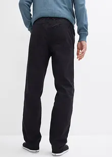 Lot de 2 pantalons droits à taille élastiquée, Regular, bonprix