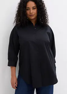 Chemisier oversize en coton, manches 3/4, bonprix