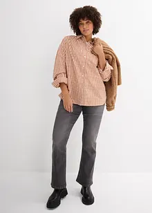 Blouse oversize à carreaux, bonprix