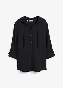 Blouse en mousseline à capuche, bonprix