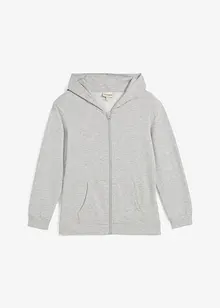 Sweat zippé à capuche en matière douce, bonprix