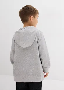 Sweat zippé à capuche en matière douce, bonprix