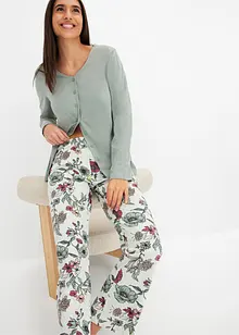 Pyjama avec patte de boutonnage, bonprix