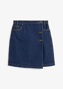 Jupe en jean style portefeuille, bonprix