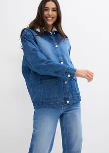 Veste en jean à col peluche, rembourré, bonprix