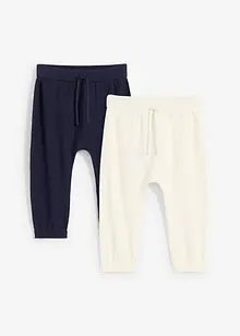 Lot de 2 pantalons en maille bébé, bonprix