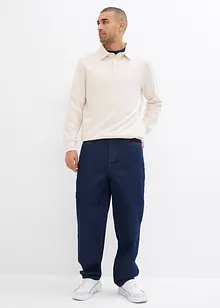 Jean droit extensible, coupe loose, bonprix