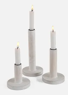 Lot de 3 bougeoirs, bonprix