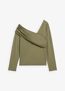 T-shirt manches longues à fronces, bonprix