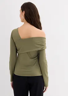 T-shirt manches longues à fronces, bonprix