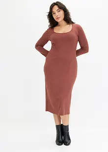 Robe midi côtelée, bonprix