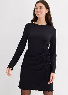 Robe matière T-shirt avec détail froncé, bonprix