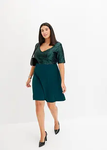 Robe courte à sequins, bonprix