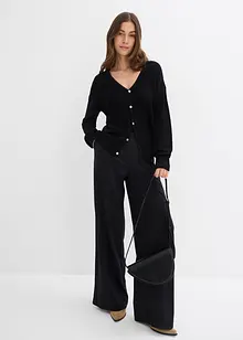 Pantalon palazzo en jersey milano confortable, bonprix