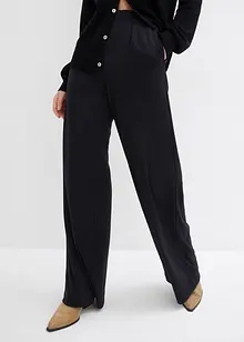 Pantalon palazzo en punto di roma confortable, bonprix