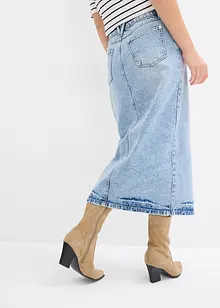 Jupe midi en jean, bonprix