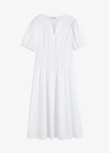 Robe longue à taille froncée et élastiquée, bonprix