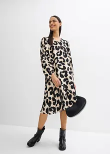 Robe midi fluide en viscose mélangée, bonprix