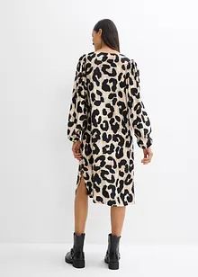 Robe midi fluide en viscose mélangée, bonprix