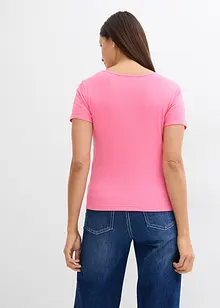 Lot de 2 T-shirts en coton côtelé, bonprix