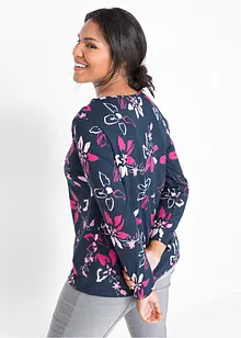T-shirt manches longues à imprimé floral, bonprix