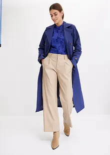 Blouse légèrement transparente avec applications florales, bonprix