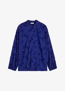 Blouse légèrement transparente avec applications florales, bonprix