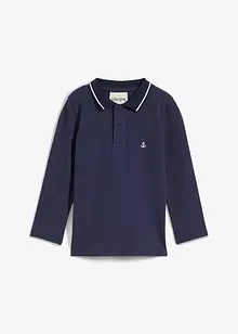 Polo manches longues en maille piquée 100% coton, bonprix