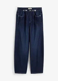 Jean balloon taille mi-haute, avec boutons, toile ultra-douce, bonprix