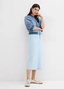 Jupe midi en jean, taille mi-haute, bonprix