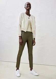 Legging en cuir d'agneau nappa à empiècement élastique, bonprix