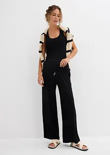 Pantalon fluide en jersey de viscose, bonprix