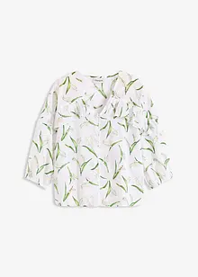 Blouse imprimée à volants, bonprix