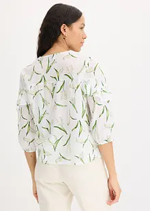 Blouse imprimée à volants, bonprix