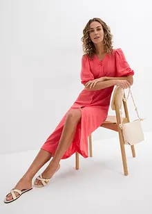 Robe midi évasée à manches bouffantes, bonprix