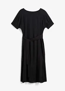 Robe midi avec ceinture et manches à finitions élastiquées, bonprix