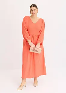 Robe midi en jersey texturé, bonprix