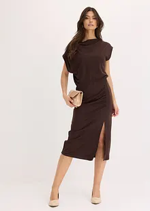 Robe asymétrique en jersey avec fronces, bonprix