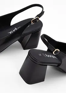 Escarpins slingback en cuir, bonprix