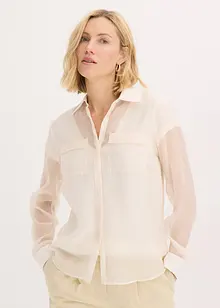 Blouse transparente et texturée, bonprix