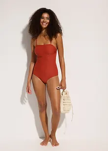 Maillot 1 pièce sculptant en matière texturée, maintien modéré, bonprix