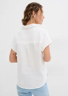 Blouse manches courtes en gaze de coton aérien, bonprix