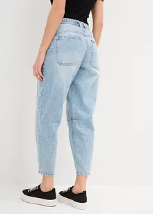 Jean barrel taille mi-haute peu extensible, cropped, bonprix
