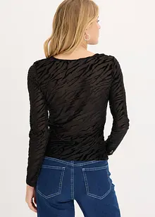 T-shirt manches longues légèrement transparent, bonprix