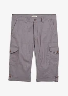 Bermuda long cargo en lin mélangé, Regular, bonprix