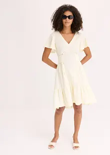 Robe légère en jersey crêpe avec manches papillon, bonprix