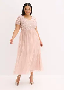 Robe longue brodée de sequins, bonprix