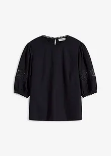 Blouse manches courtes contenant du lin, bonprix