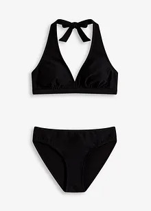 Bikini dos nu (ens. 2 pces) en matière texturée, bonprix